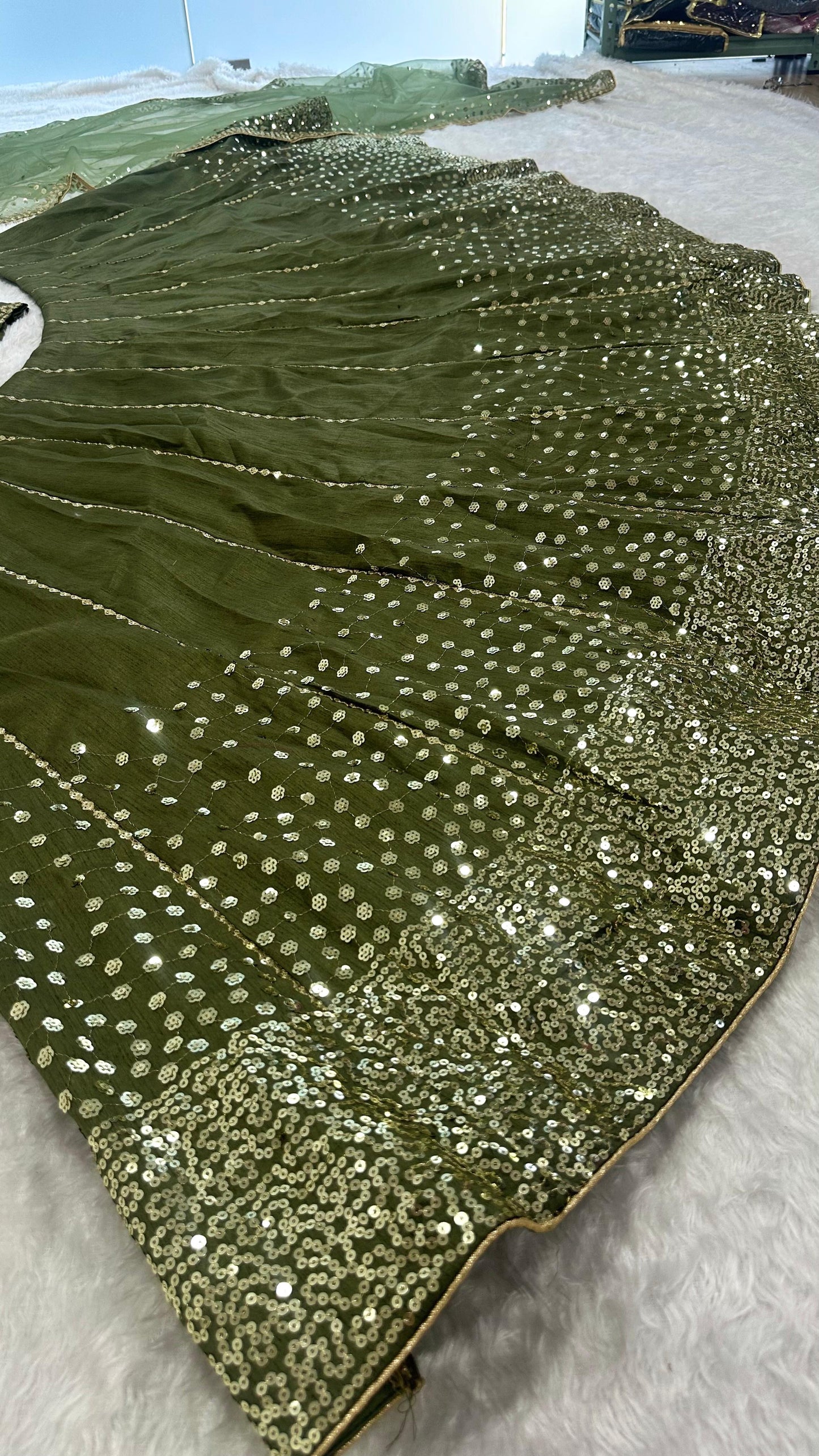 Olive Stardust Royale Lehenga Set