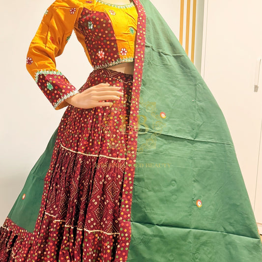 Ikkat Print Chaniya Choli