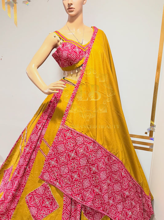 Designer Rayon Cotton Chaniya Choli with 8 mtr flair