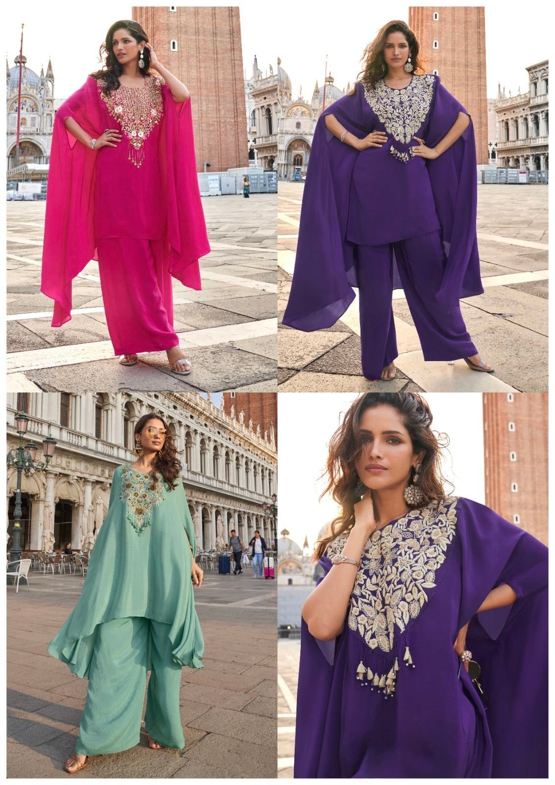 3-Piece Kaftan Set in Premium French Crepe Silk