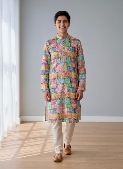 Printed Teenager Kurta Pajama