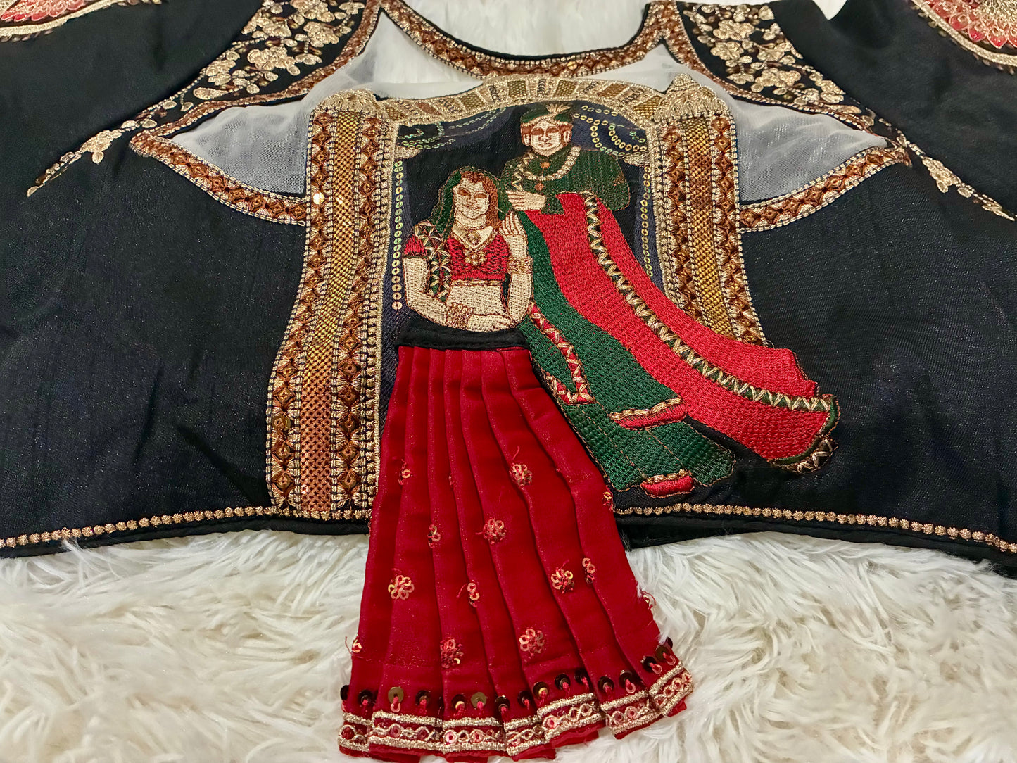 Fancy Embroidery With Beautiful 3D Barbie Work