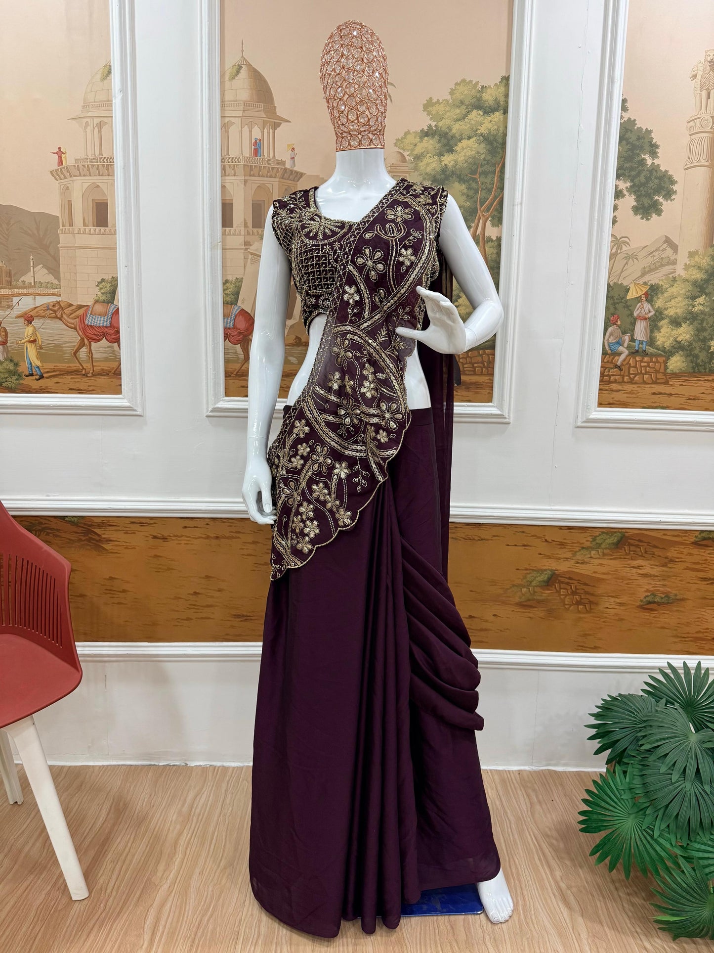 Ready to Wear Rangoli Silk Lehenga Saree