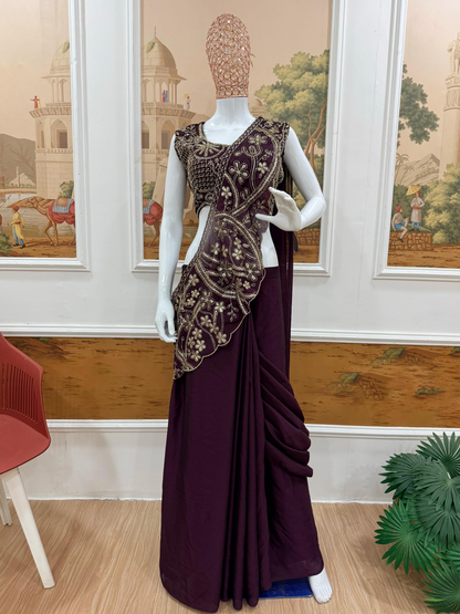 Ready to Wear Rangoli Silk Lehenga Saree