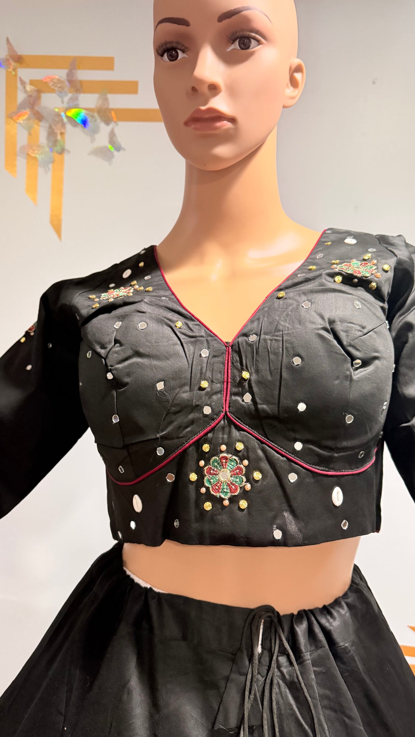 Mirror Magic – Ready-to-Wear Rayon Slub Lehenga Choli ✨