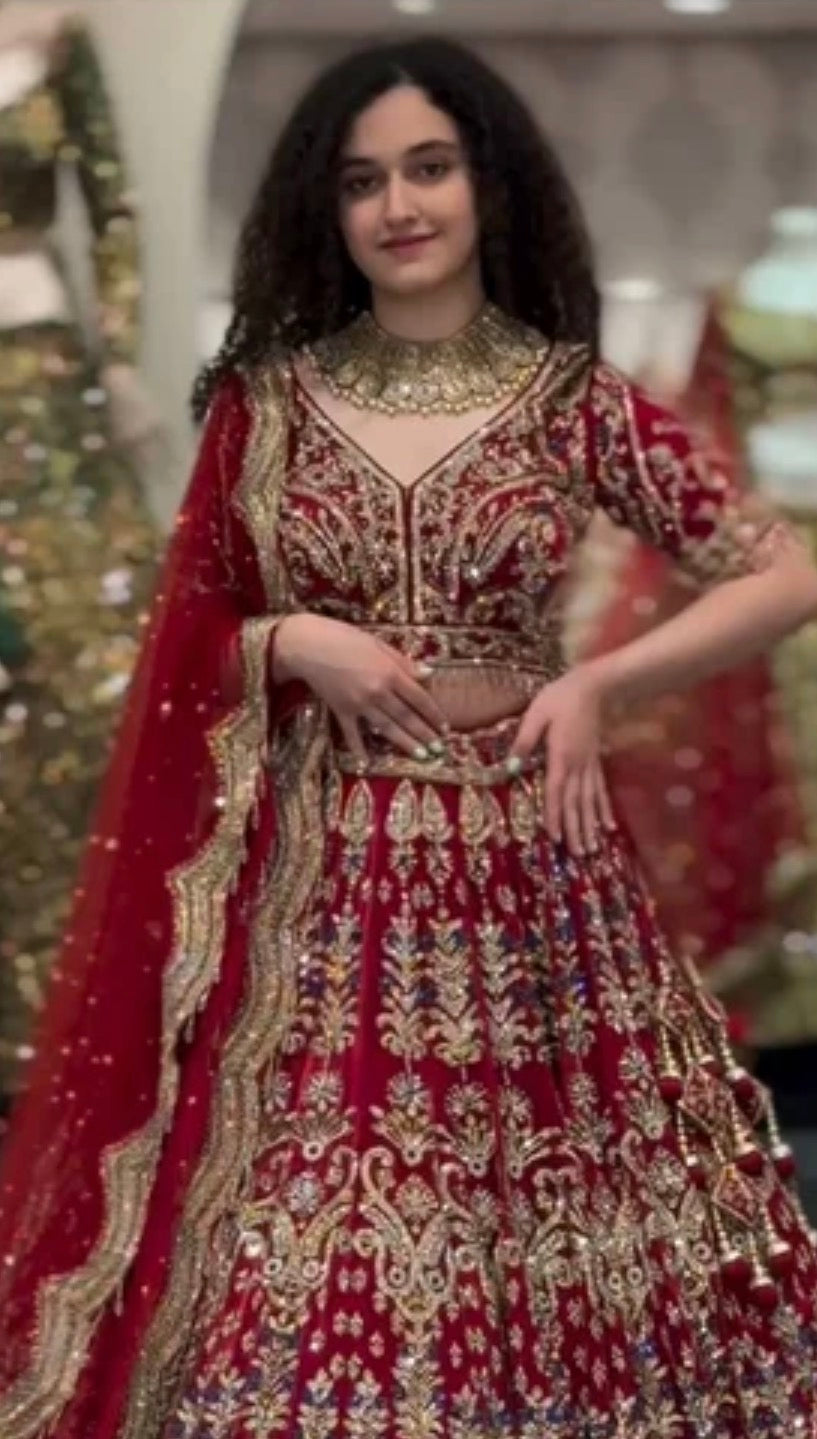 Bridal Lehenga Fabric-Fox Georgette | The Royal "Rukhsar" Bridal Lehenga Set