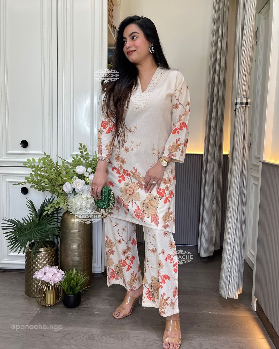 Premium Lilan Cotton Co-Ord Set