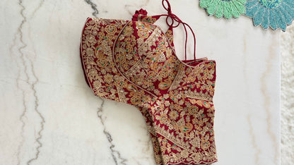 Designer Bridal Blouse with Heavy Embroidery & Latkans – Available in 6 Colors