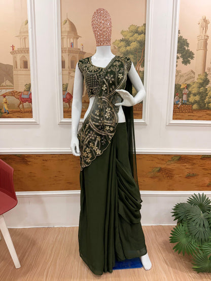Ready to Wear Rangoli Silk Lehenga Saree