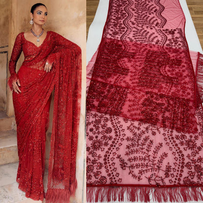 Heavy Sequins Party Wear Saree
