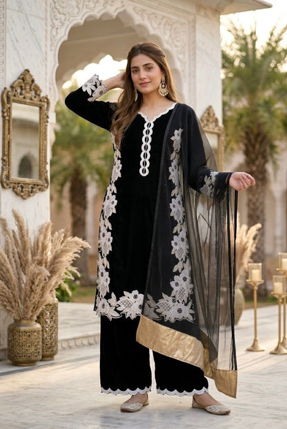 Nooréva Pearl Silk Palazzo Suit Set