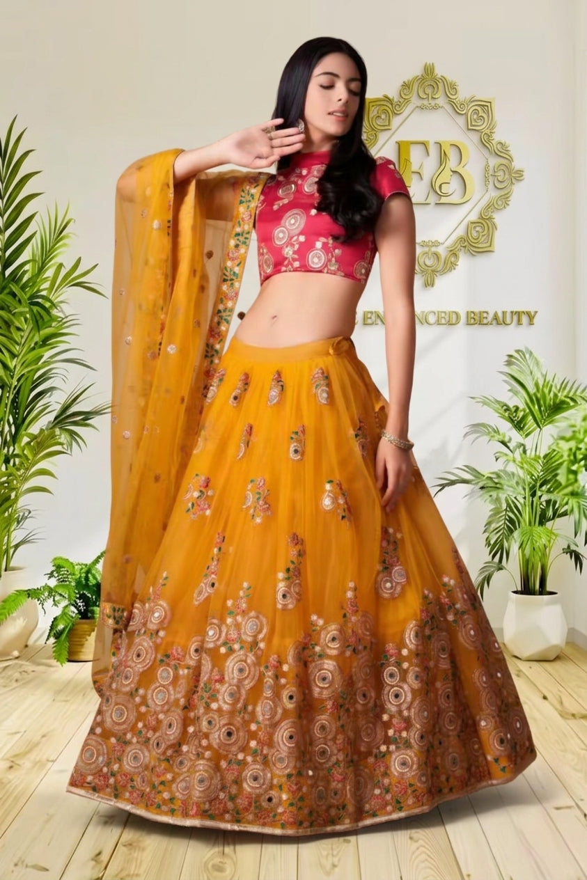 Floral Embroidered Lehenga Choli Set