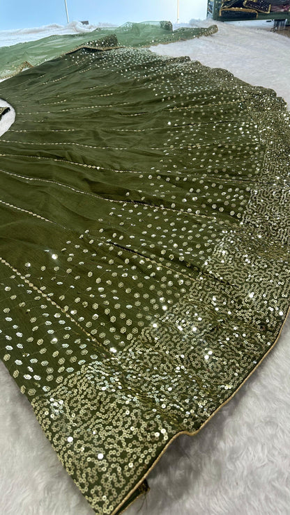 Olive Stardust Royale Lehenga Set