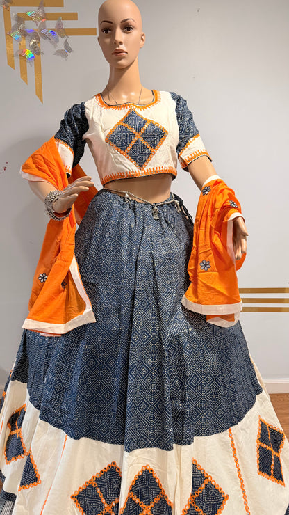 Printed Muslin Cotton Lehenga Choli