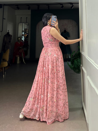 Soft Petal Aura Maxi Dress