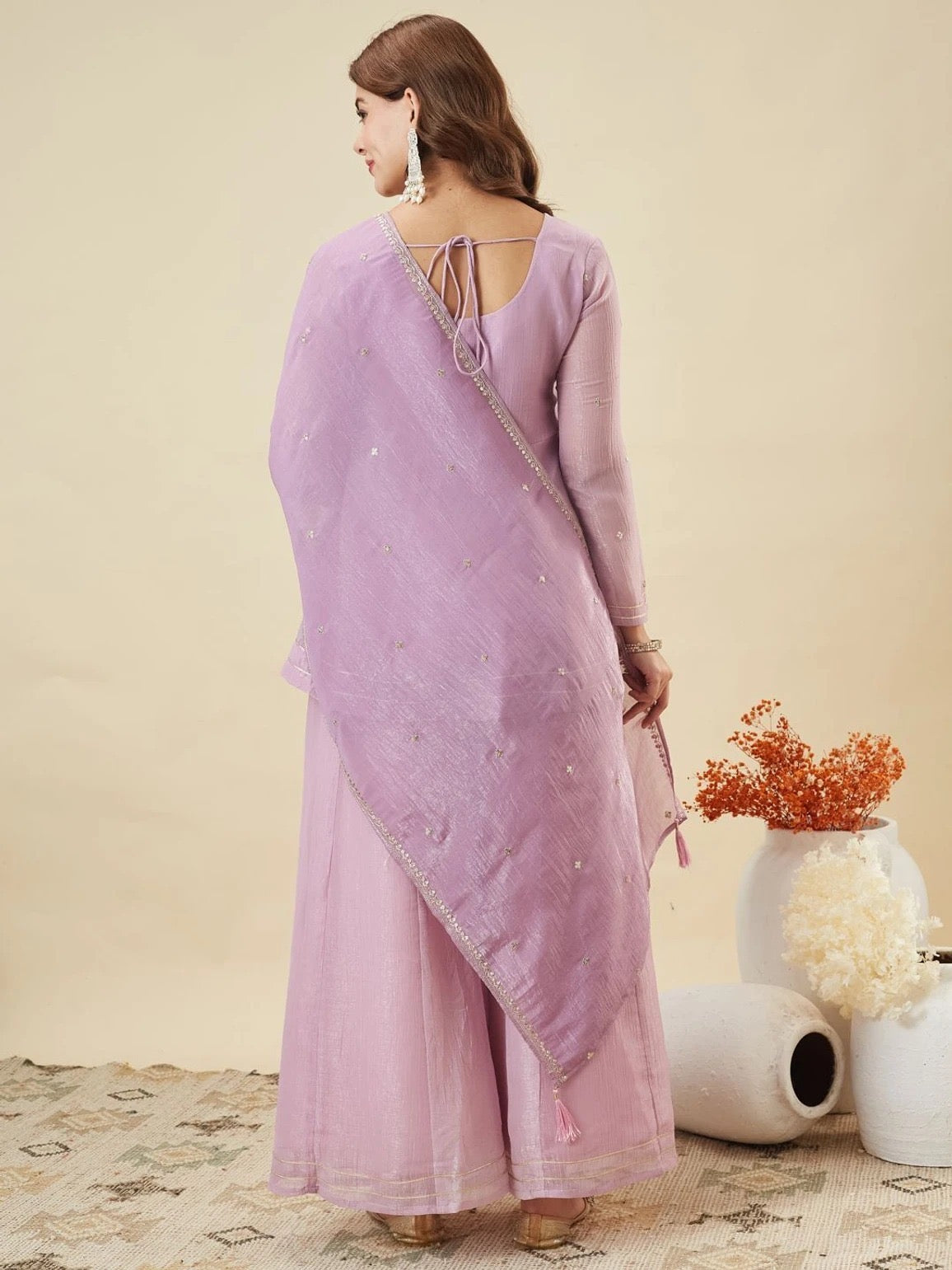 Saugat Crunchy Silk Sharara Set with Heavy Embroidery Dupatta