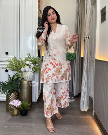 Premium Lilan Cotton Co-Ord Set