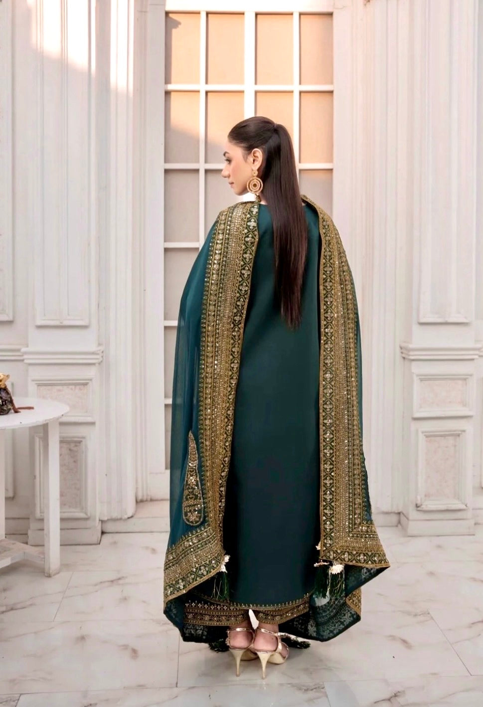 Nooré Royale – Premium Embroidered Silk Suit Set