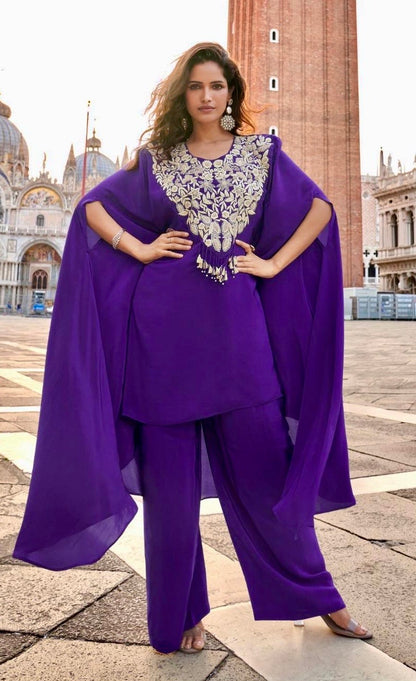 3-Piece Kaftan Set in Premium French Crepe Silk