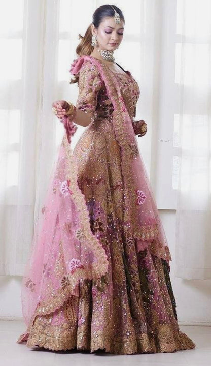 Rajwadi Fox Georgette Bridal Lehenga | The Enchanted "Mayuri" Bridal Lehenga Set