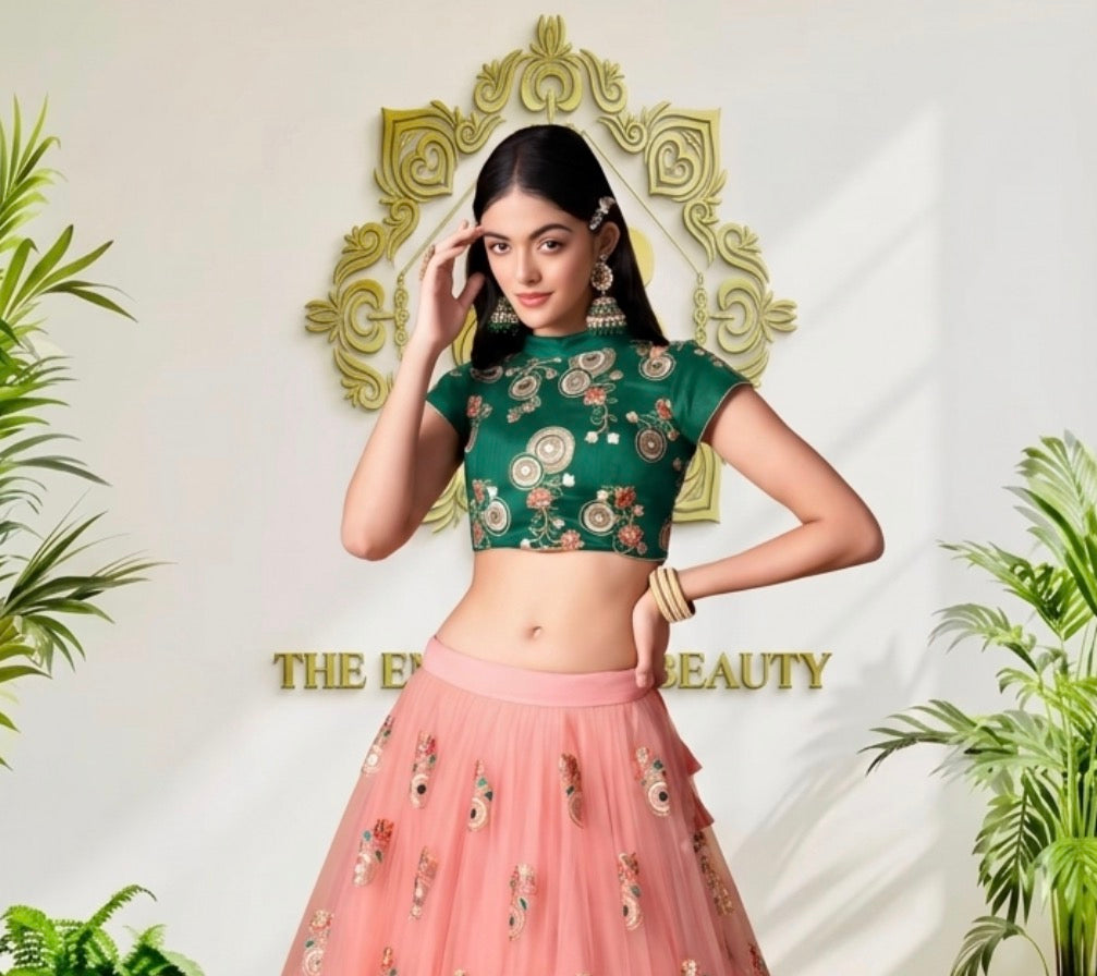 Floral Embroidered Lehenga Choli Set