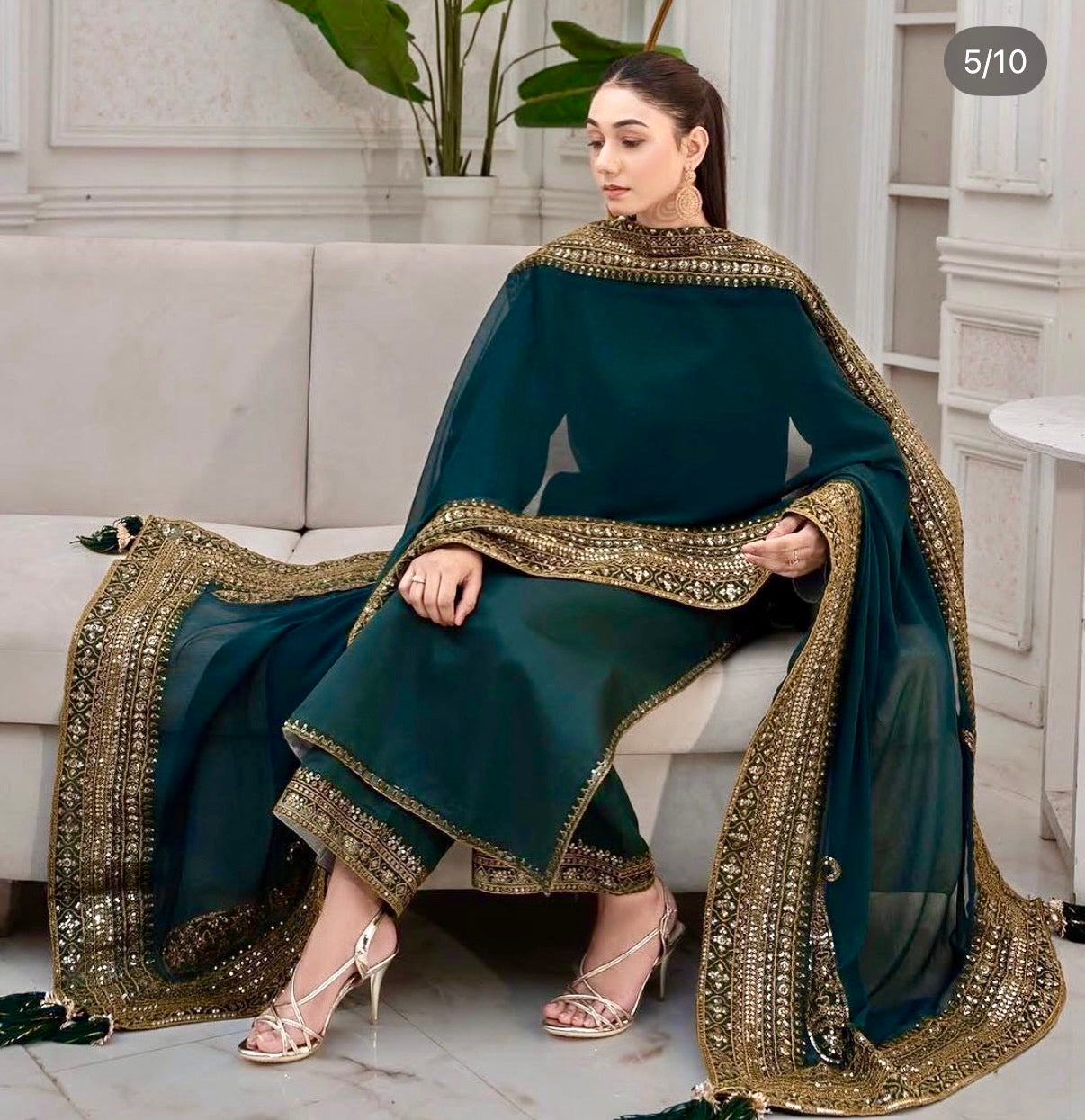 Nooré Royale – Premium Embroidered Silk Suit Set