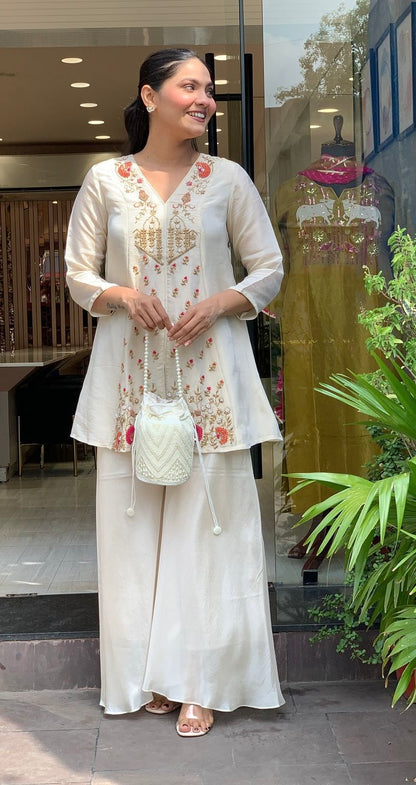Party Wear Co-Ord Set With Palazzos