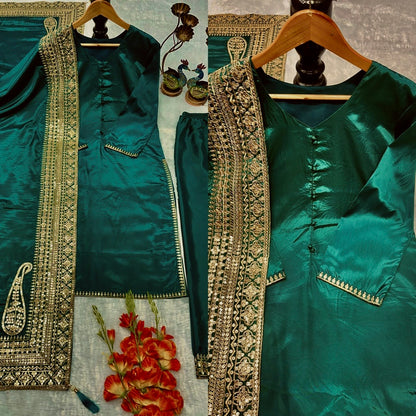 Nooré Royale – Premium Embroidered Silk Suit Set