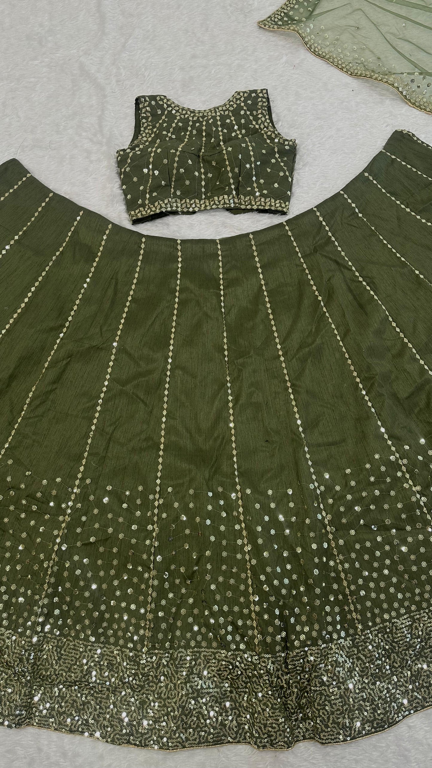 Olive Stardust Royale Lehenga Set