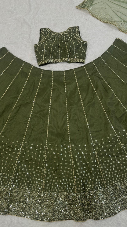 Olive Stardust Royale Lehenga Set