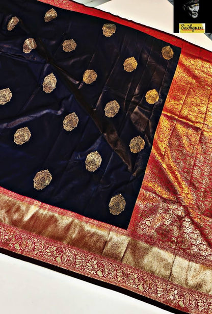 Premium Kanjivaram Soft Silk Saree with Copper Zari Weave