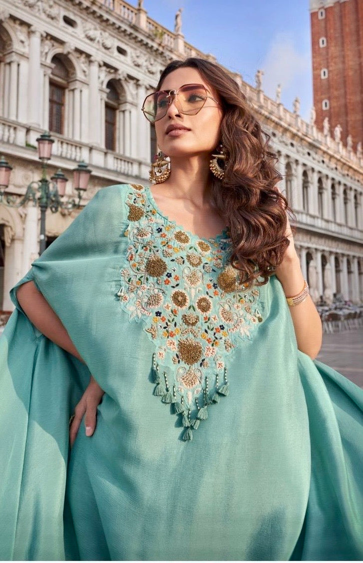 3-Piece Kaftan Set in Premium French Crepe Silk