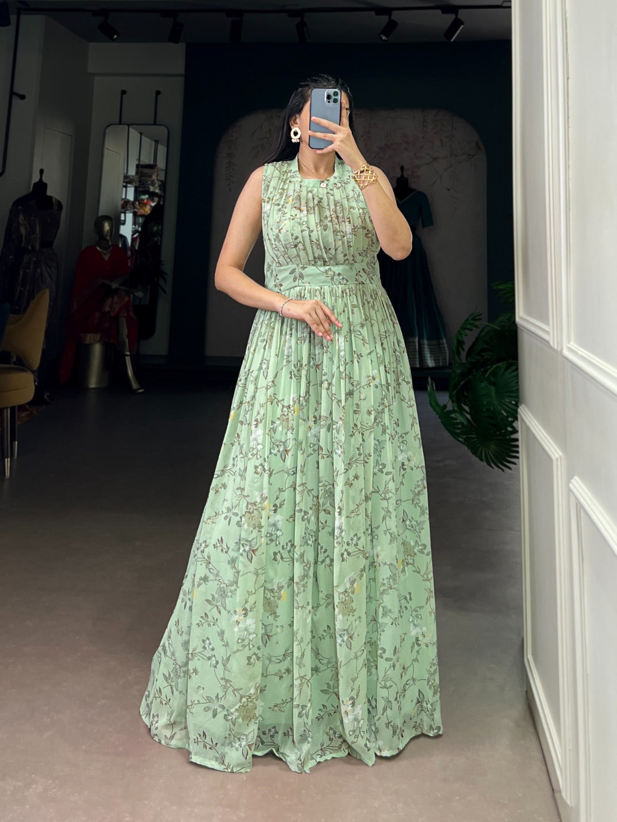 Soft Petal Aura Maxi Dress