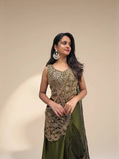 Ready to Wear Rangoli Silk Lehenga Saree