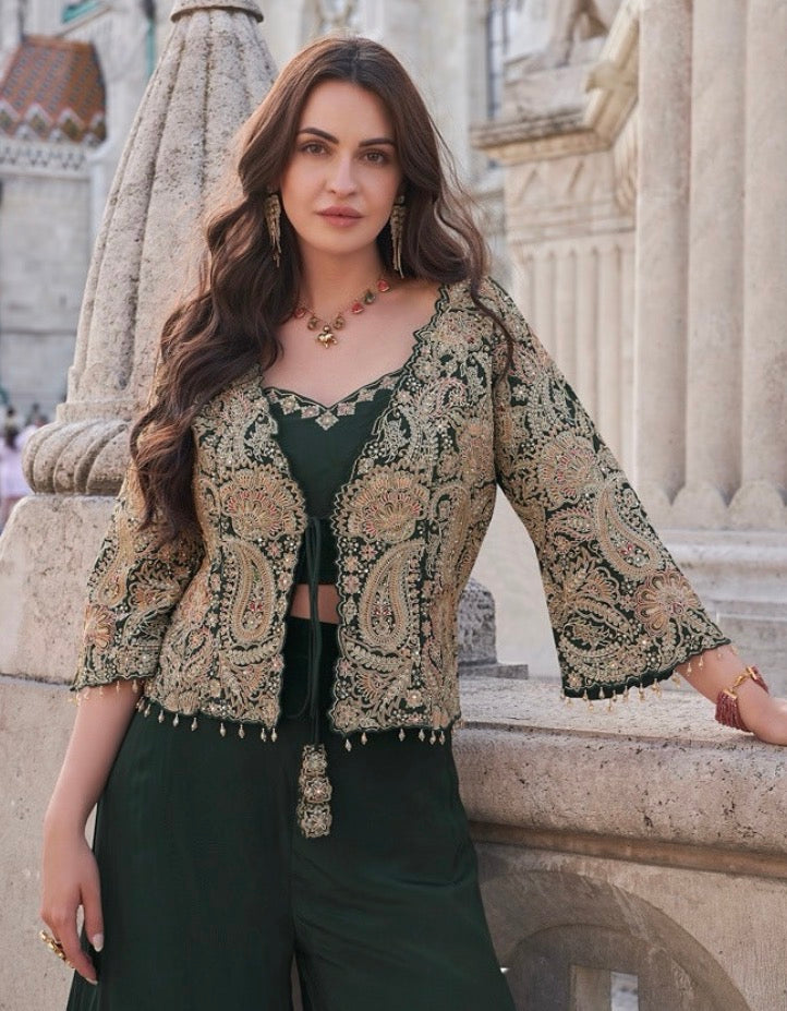 Jacket, Bustier & Palazzo | The Enhanced Beauty 2-3 Shipping days in USA