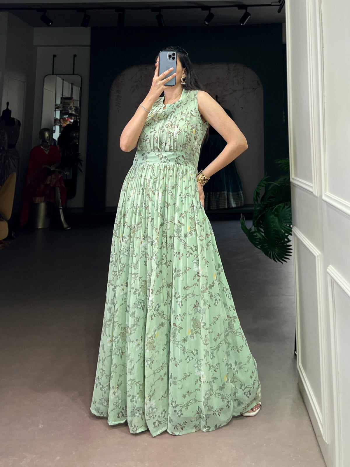 Soft Petal Aura Maxi Dress