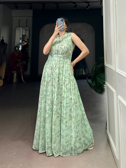 Soft Petal Aura Maxi Dress