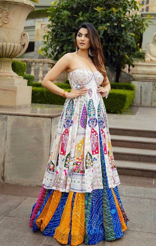 Designer Muslin Cotton Indo-Western ChaniyaCholi