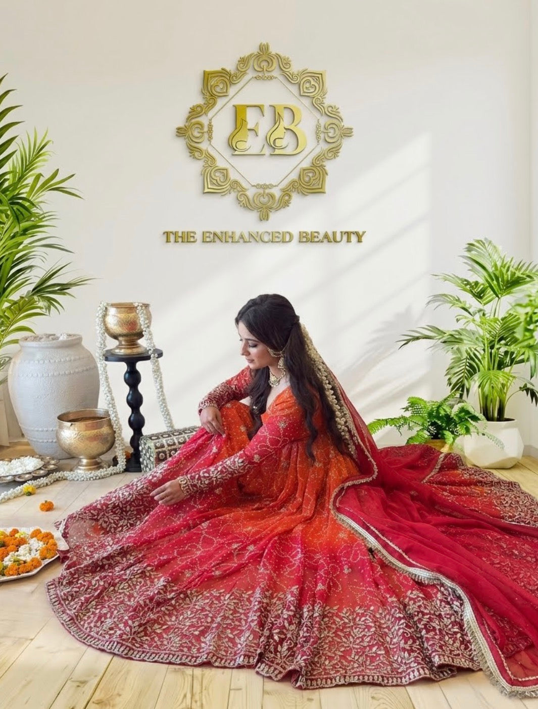 Designer Faux Georgette Embroidered Anarkali Suit Set