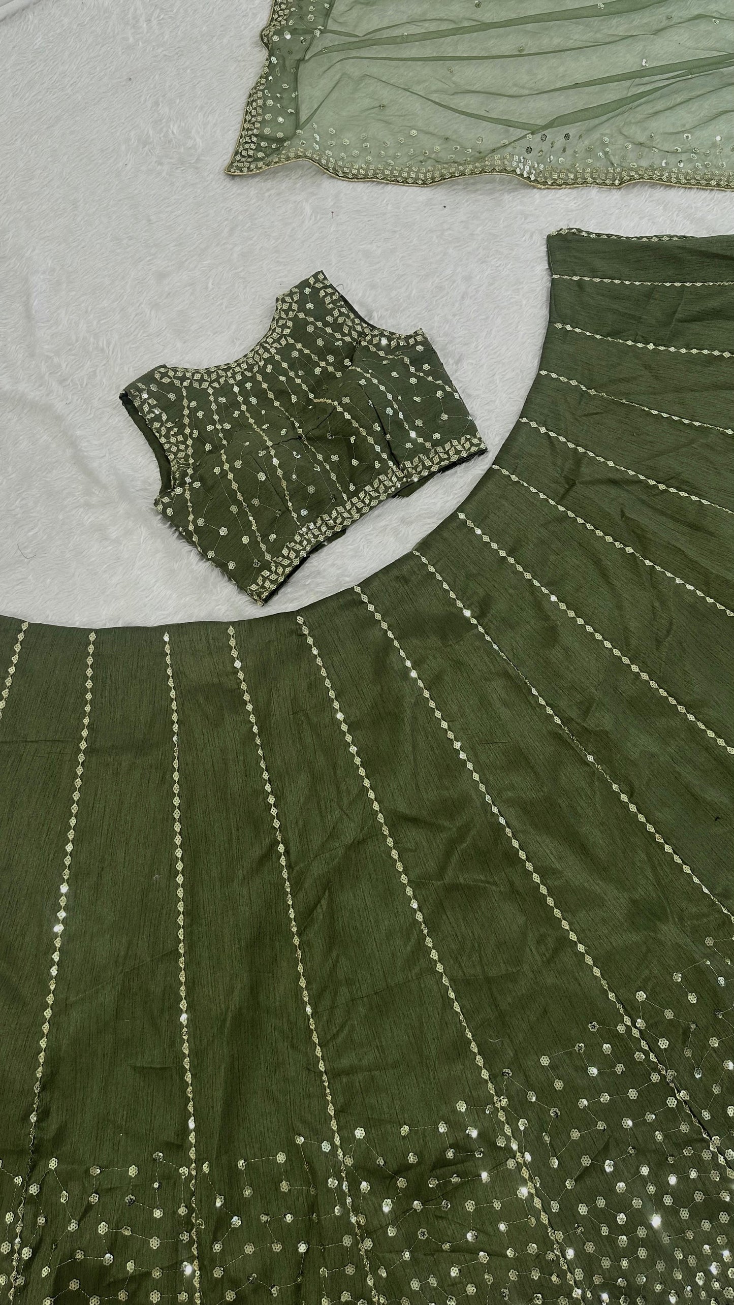 Olive Stardust Royale Lehenga Set