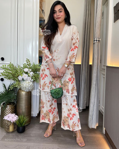 Premium Lilan Cotton Co-Ord Set