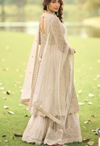 Designer Salwar Kameez | Premium Net Beads Embroidery