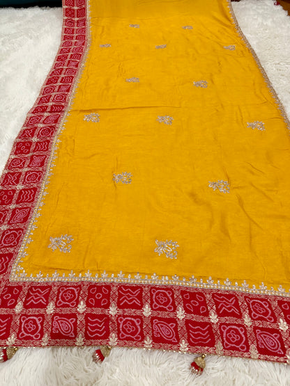 Designer Banarasi Upada Gajji Silk Saree | Bridal & Festive Saree