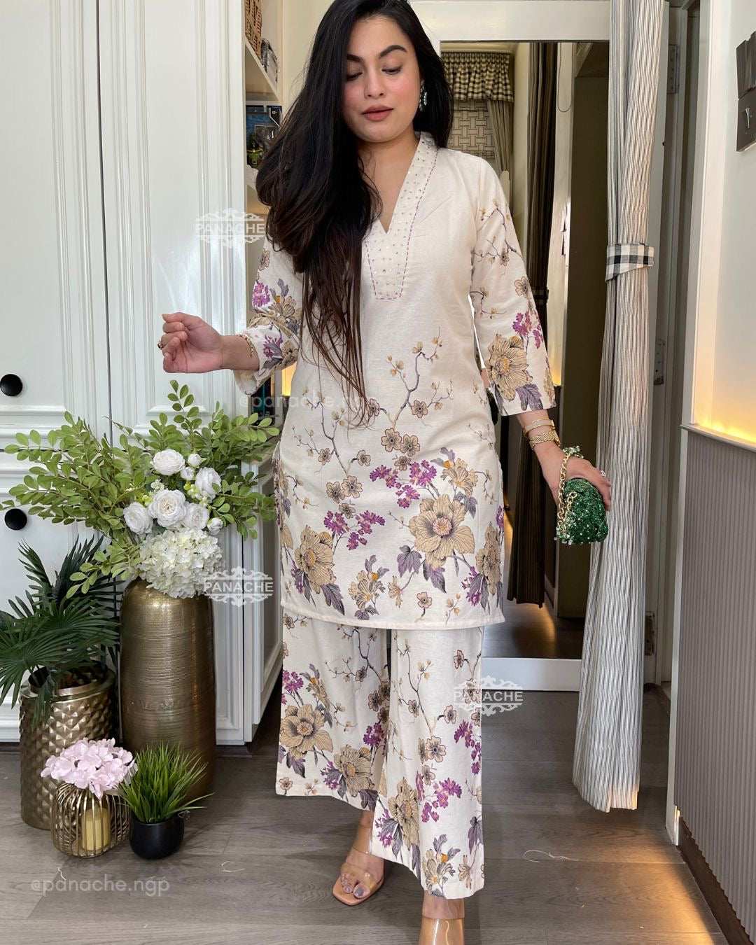 Premium Lilan Cotton Co-Ord Set