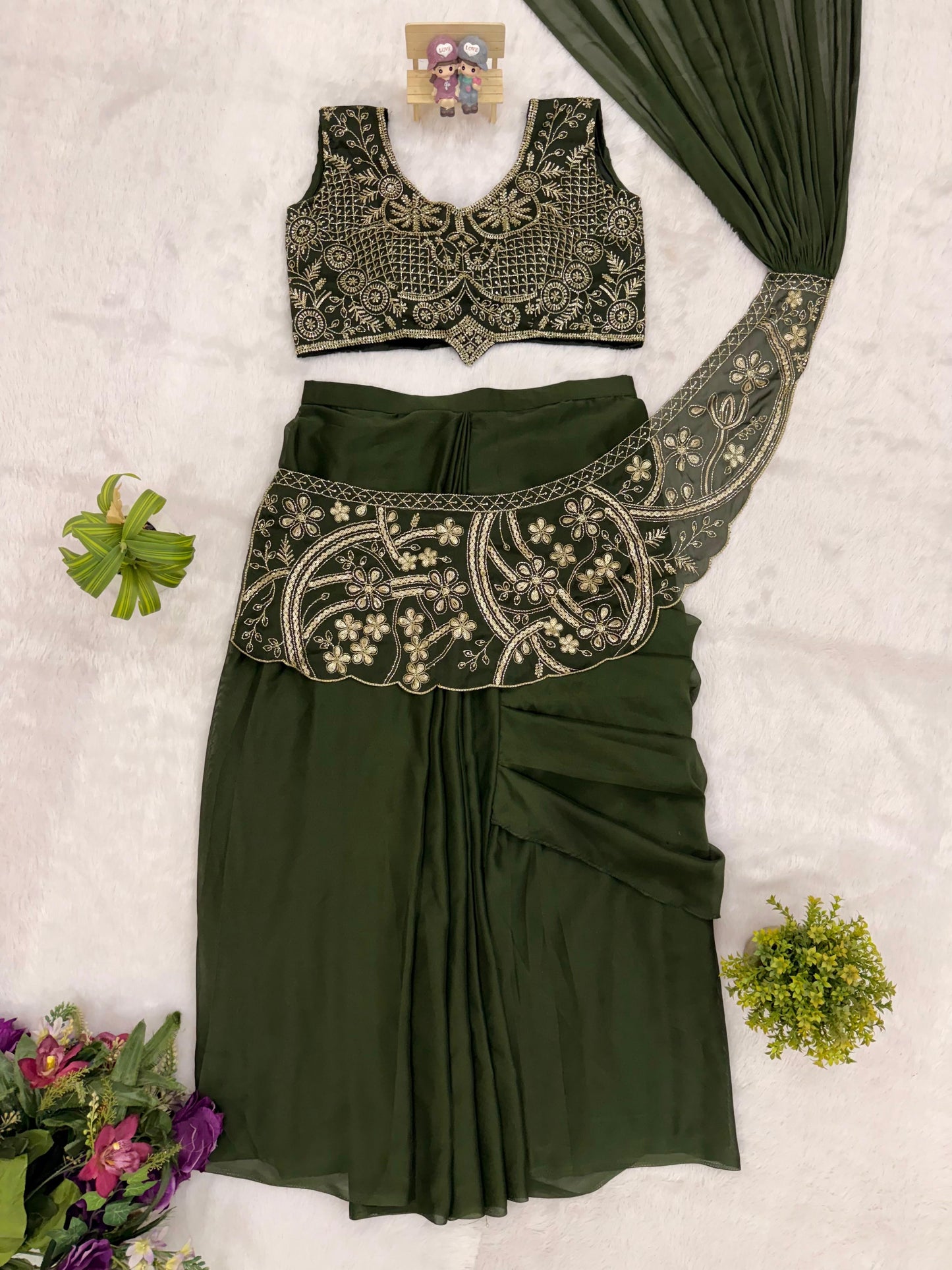 Ready to Wear Rangoli Silk Lehenga Saree