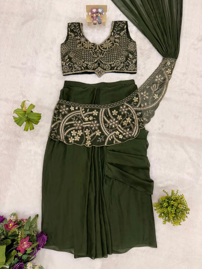 Ready to Wear Rangoli Silk Lehenga Saree