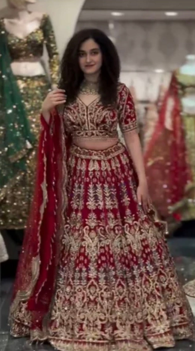 Bridal Lehenga Fabric-Fox Georgette | The Royal "Rukhsar" Bridal Lehenga Set