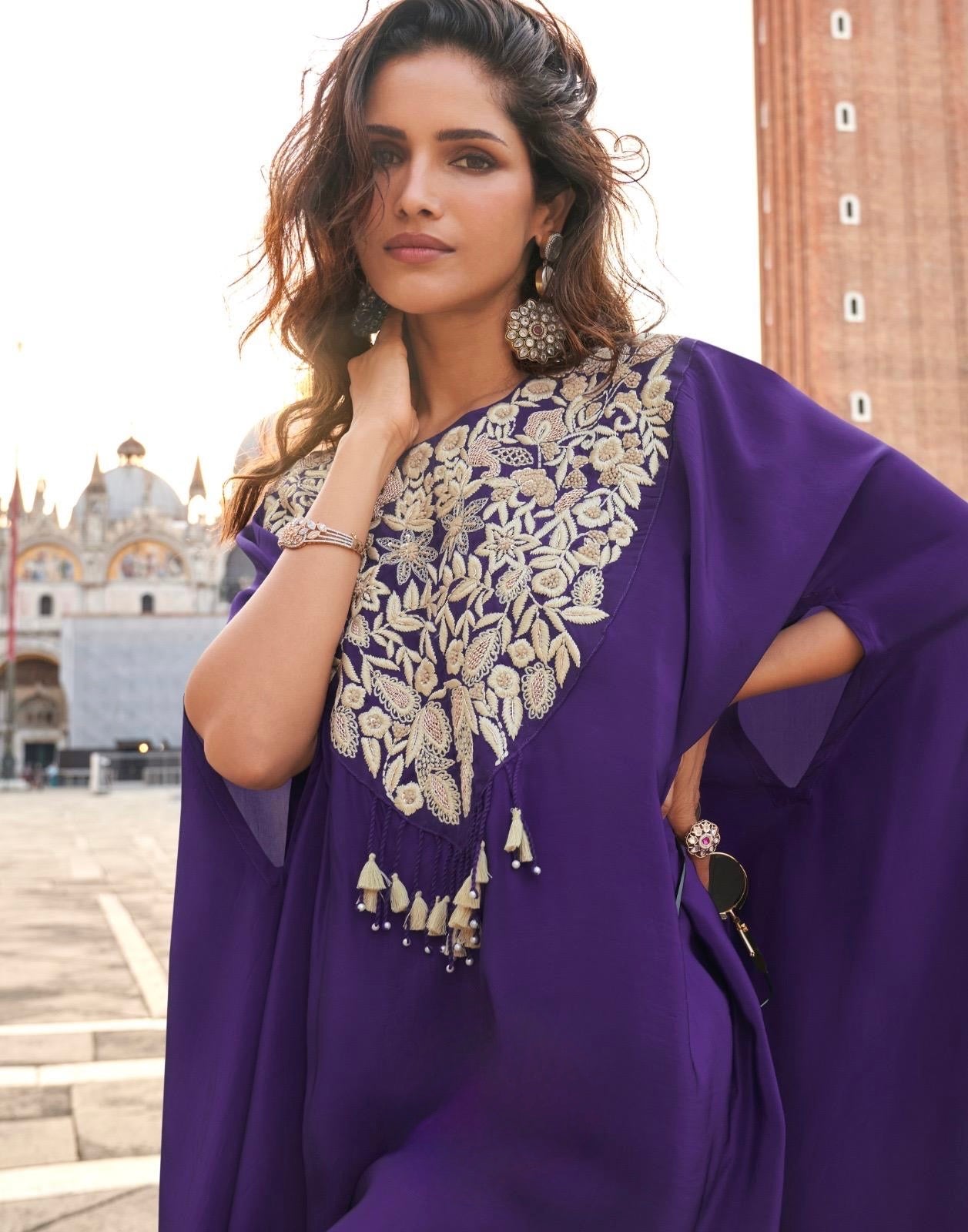 3-Piece Kaftan Set in Premium French Crepe Silk
