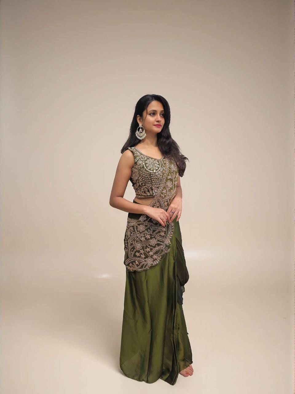 Ready to Wear Rangoli Silk Lehenga Saree