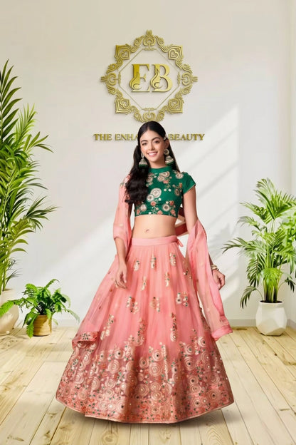 Floral Embroidered Lehenga Choli Set